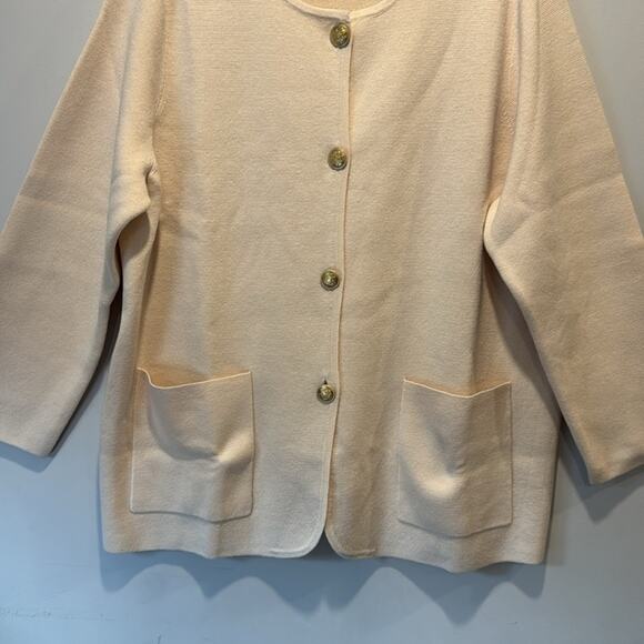 NWOT J. Crew Wool Blend Giselle Sweater Blazer Button Down Cardigan Beige BO154 - Picture 6 of 14